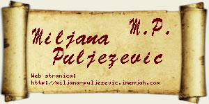Miljana Puljezević vizit kartica